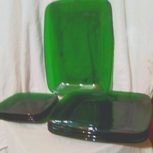 Hawking's green glass ware